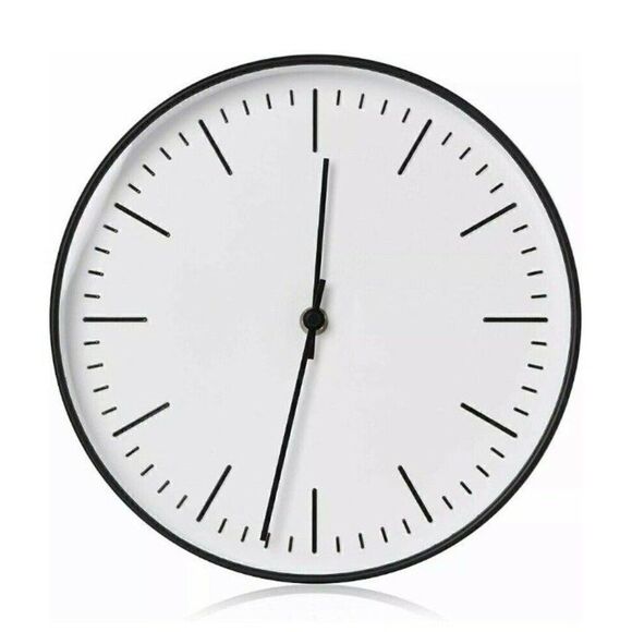 RCA RCWC10BW Wall Clock, 10" Round - Black New in Box - Picture 1 of 6